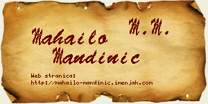 Mahailo Mandinić vizit kartica